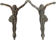 Bronze crucifix. Italy. 17th-18th centuries AD. 134 x 94 mm. 71.50 g.