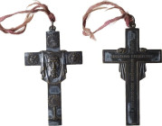 Bronze cross. French Cross, late 19th century. 81 x 50 mm. Manifactured by Penin a Lyon.