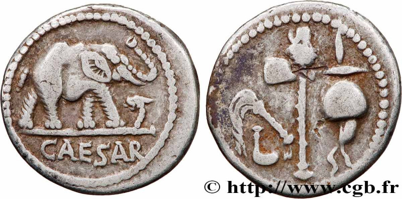 JULIUS CAESAR
Type : Denier 
Date : 49 AC. 
Mint name / Town : Gaule ou Italie 
...
