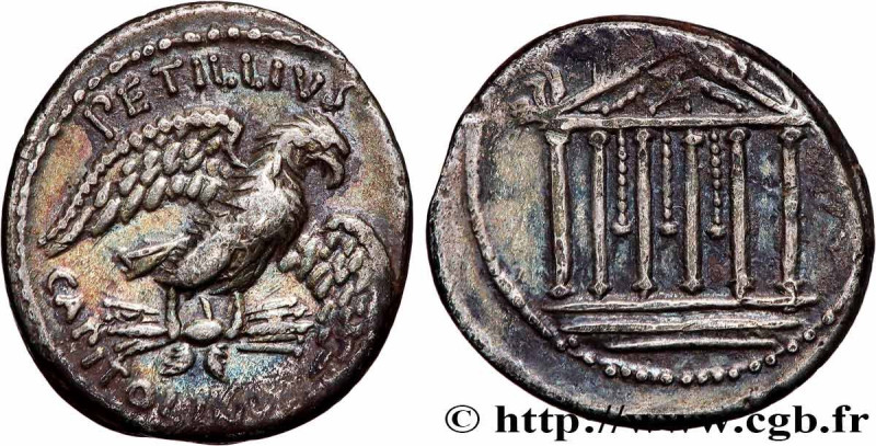 PETILLIA
Type : Denier 
Date : 43 AC. 
Mint name / Town : Rome 
Metal : silver 
...