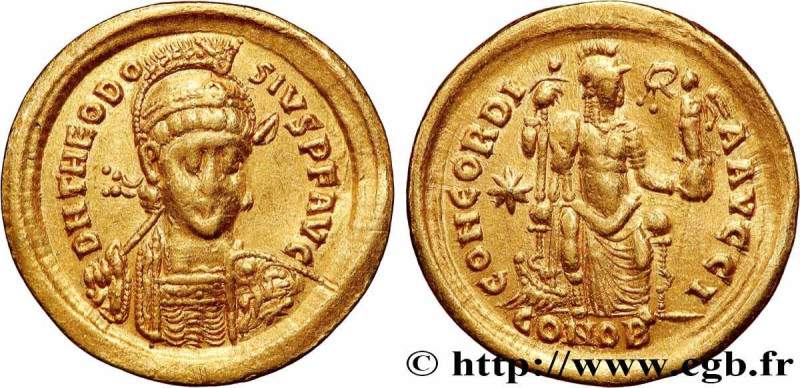 THEODOSIUS II
Type : Solidus 
Date : 408-420 
Mint name / Town : Constantinople ...