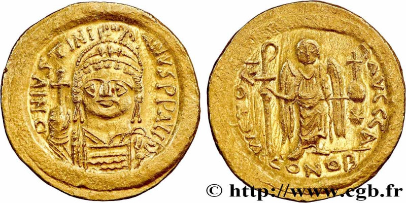 JUSTINIAN I
Type : Solidus 
Date : 542-565 
Mint name / Town : Constantinople 
M...