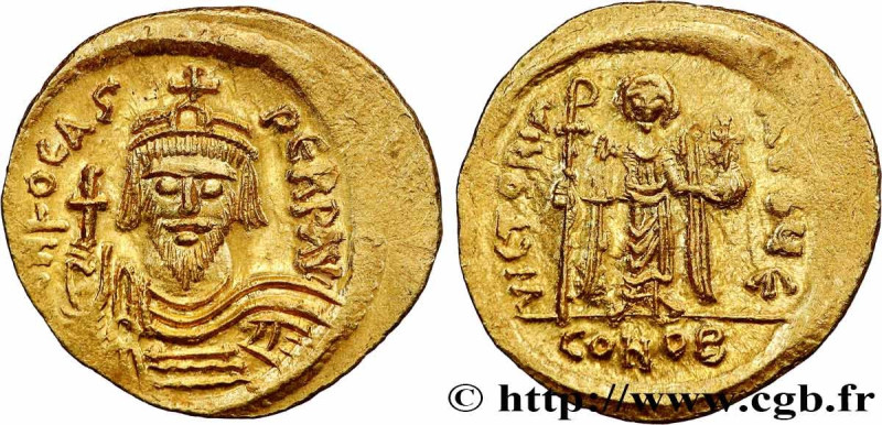 PHOCAS
Type : Solidus 
Date : 607-610 
Mint name / Town : Constantinople 
Metal ...