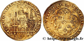 PHILIP VI OF VALOIS
Type : Écu d'or à la chaise 
Date : 05/01/1348 
Date : n.d. 
Mint name / Town : s.l. 
Metal : gold 
Millesimal fineness : 958  ‰
D...