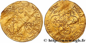 PHILIP VI OF VALOIS
Type : Ange d'or 
Date : 08/08/1341 
Date : n.d. 
Metal : gold 
Millesimal fineness : 1000  ‰
Diameter : 33,5  mm
Orientation dies...