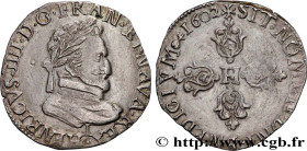 HENRY IV
Type : Demi-franc, type de Limoges 
Date : 1602 
Mint name / Town : Limoges 
Quantity minted : 26979 
Metal : silver 
Millesimal fineness : 8...