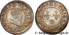 LOUIS XIII
Type : Denier tournois en argent 
Date : 1628 
Mint name / Town : Lyon 
Metal : silver 
Diameter : 19  mm
Orientation dies : 6  h.
Weight :...