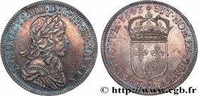 LOUIS XIII
Type : Demi-écu d’argent, 3e type, 2e poinçon de Warin 
Date : 1643 
Mint name / Town : Paris, Monnaie de Matignon 
Metal : silver 
Millesi...