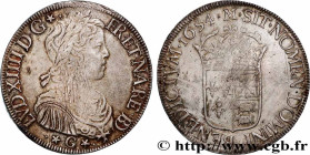 LOUIS XIV "THE SUN KING"
Type : Écu à la mèche longue de Béarn 
Date : 1654 
Mint name / Town : Morlaàs 
Metal : silver 
Millesimal fineness : 917  ‰
...