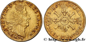 LOUIS XIV "THE SUN KING"
Type : Louis d'or aux quatre L 
Date : 1694 
Mint name / Town : Lille 
Quantity minted : 33486 
Metal : gold 
Millesimal fine...