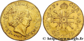 LOUIS XIV "THE SUN KING"
Type : Double louis d'or aux huit L et insignes 
Date : 1701 
Mint name / Town : La Rochelle 
Metal : gold 
Millesimal finene...