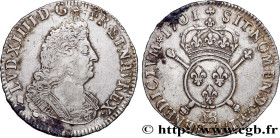 LOUIS XIV "THE SUN KING"
Type : Demi-écu aux insignes 
Date : 1701 
Mint name / Town : Strasbourg 
Quantity minted : 23003 
Metal : silver 
Millesimal...