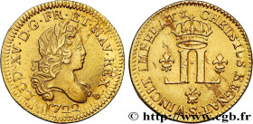 LOUIS XV THE BELOVED
Type : Louis d'or aux deux L, faux d’époque 
Date : 1722 
Mint name / Town : Reims 
Metal : gold 
Millesimal fineness : 917  ‰
Di...