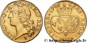 LOUIS XV THE BELOVED
Type : Louis d'or dit "au bandeau" 
Date : 1746 
Mint name / Town : Lille 
Quantity minted : 473055 
Metal : gold 
Millesimal fin...