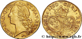 LOUIS XV THE BELOVED
Type : Louis d'or dit "au bandeau" 
Date : 1770 
Mint name / Town : Lille 
Quantity minted : 75496 
Metal : gold 
Millesimal fine...