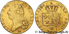 LOUIS XVI
Type : Double louis dit "aux écus accolés" 
Date : 1786 
Mint name / Town : Lille 
Quantity minted : 239440 
Metal : gold 
Millesimal finene...