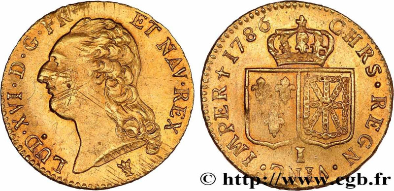 LOUIS XVI
Type : Louis d'or dit "aux écus accolés" 
Date : 1786 
Mint name / Tow...