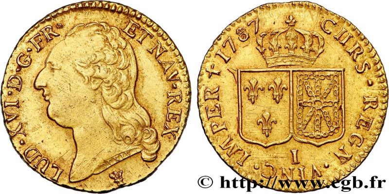 LOUIS XVI
Type : Louis d'or dit "aux écus accolés" 
Date : 1787 
Mint name / Tow...