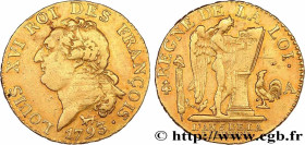 LOUIS XVI
Type : Louis dit "au génie" 
Date : 1793 
Mint name / Town : Paris 
Metal : gold 
Millesimal fineness : 917  ‰
Diameter : 23  mm
Orientation...