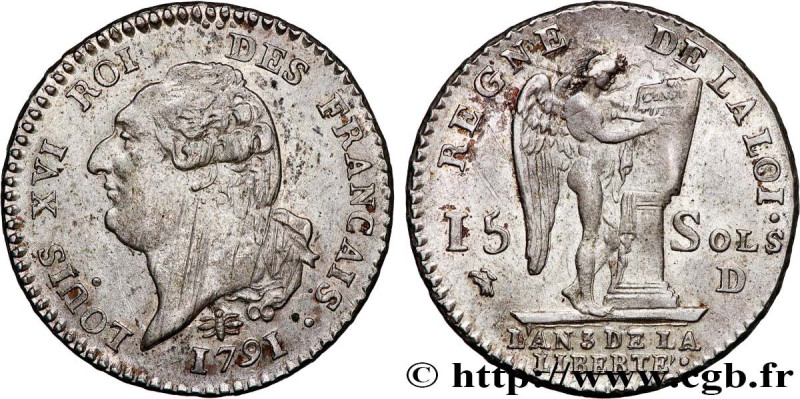 LOUIS XVI
Type : 15 sols dit "au génie", type FRANCAIS 
Date : 1791 
Mint name /...