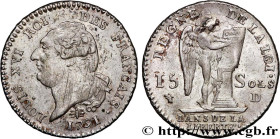 LOUIS XVI
Type : 15 sols dit "au génie", type FRANCAIS 
Date : 1791 
Mint name / Town : Lyon 
Quantity minted : 271052 
Metal : silver 
Millesimal fin...