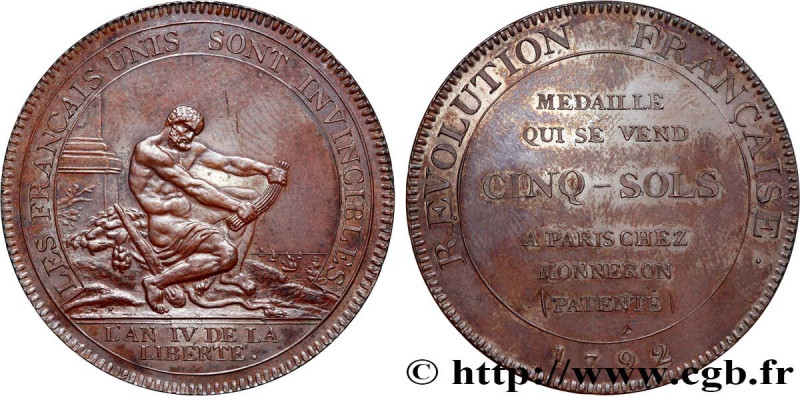 REVOLUTION COINAGE / CONFIANCE (MONNAIES DE…)
Type : Monneron de 5 sols à l'Herc...