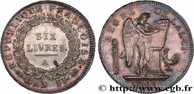 THE CONVENTION
Type : Six livres dit "au génie" 
Date : 1793 
Mint name / Town : Paris 
Metal : silver 
Millesimal fineness : 917  ‰
Diameter : 39,5  ...