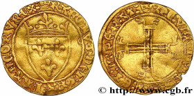 CHARLES VII LE BIEN SERVI / THE WELL-SERVED
Type : Demi-écu d'or à la couronne ou demi-écu neuf 
Date : (12/08/1445) 
Date : n.d. 
Mint name / Town : ...