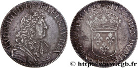LOUIS XIV "THE SUN KING"
Type : Écu à la cravate, 1er type 
Date : 1680 
Mint name / Town : Tours 
Quantity minted : 58681 
Metal : silver 
Millesimal...