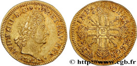 LOUIS XIV "THE SUN KING"
Type : Louis d’or aux 8 L et insignes 
Date : 1702 
Mint name / Town : Tours 
Metal : gold 
Millesimal fineness : 917  ‰
Diam...