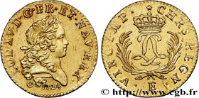LOUIS XV THE BELOVED
Type : Louis mirliton, palmes longues 
Date : 1724 
Mint name / Town : Tours 
Quantity minted : 71111 
Metal : gold 
Millesimal f...
