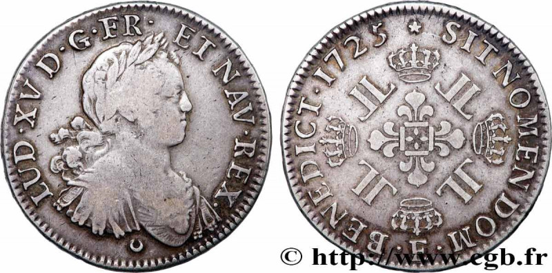 LOUIS XV THE BELOVED
Type : Écu aux huit L 
Date : 1725 
Mint name / Town : Tour...