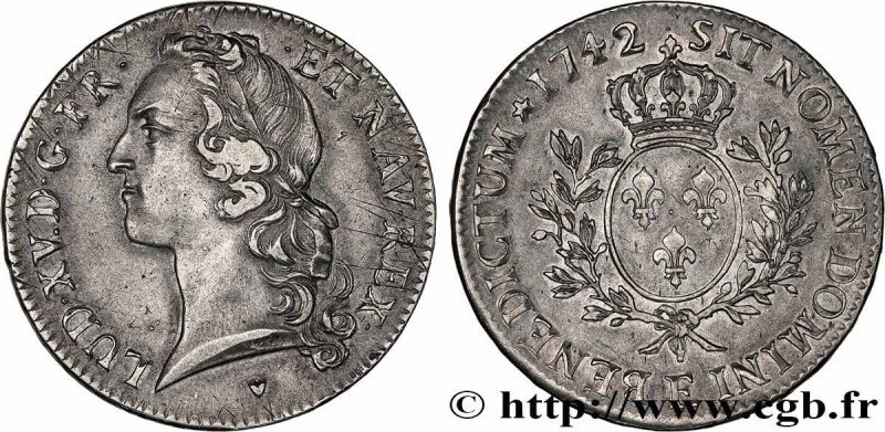 LOUIS XV THE BELOVED
Type : Écu dit "au bandeau" 
Date : 1742 
Mint name / Town ...