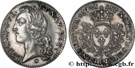 LOUIS XV THE BELOVED
Type : Cinquième d'écu dit "au bandeau" 
Date : 1741 
Mint name / Town : Tours 
Quantity minted : 8266 
Metal : silver 
Millesima...