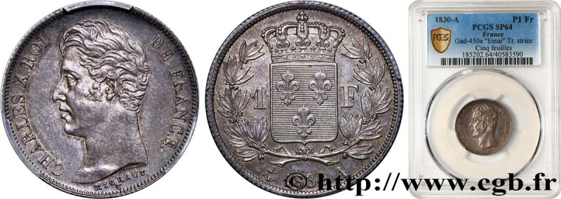 CHARLES X
Type : 1 franc Charles X, tranche cannelée 
Date : 1830 
Mint name / T...