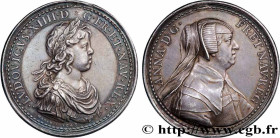 ANNE OF AUSTRIA
Type : Anne d’Autriche et son fils Louis XIV par Warin 
Date : 1643 
Metal : silver 
Diameter : 56  mm
Engraver : Warin Jean 
Weight :...