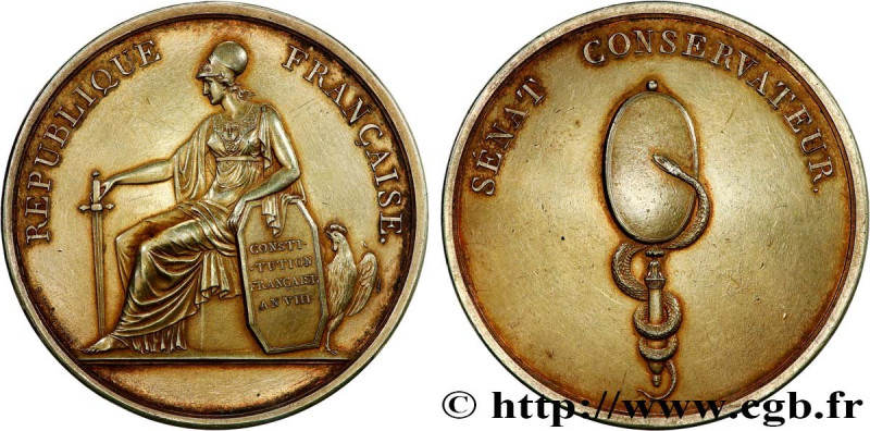 CONSULATE
Type : Médaille, Sénat conservateur 
Date : 1799 
Metal : gold plated ...