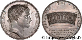 PREMIER EMPIRE / FIRST FRENCH EMPIRE
Type : Médaille, Napoléon Ier couronné roi d'Italie 
Date : 1805 
Metal : silver 
Diameter : 41  mm
Engraver : De...