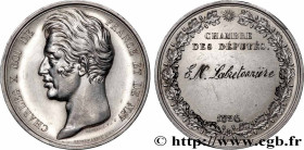 CHARLES X
Type : Médaille Parlementaire, Esprit, Nicolas de Labretonnière  
Date : 1826 
Mint name / Town : Paris 
Metal : silver 
Diameter : 41  mm
E...