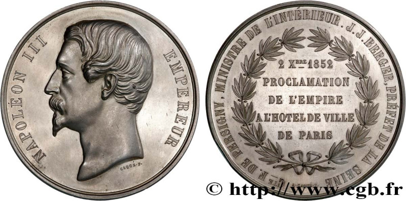 SECOND EMPIRE
Type : Médaille, Proclamation de l’Empire 
Date : 1852 
Metal : si...