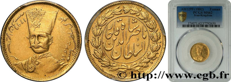 IRAN
Type : 1 Toman Nasir-al-Din Shah AH1299 
Date : (1882) 
Quantity minted : -...