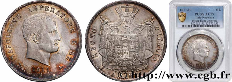 ITALY - KINGDOM OF ITALY - NAPOLEON I
Type : 5 lire, 1er type 
Date : 1811 
Mint...