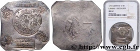 SIEGE OF LANDAU - COUNT OF MELAC
Type : 1 Florin 4 Kreuzer 
Date : 1713 
Mint name / Town : Landau 
Metal : silver 
Diameter : 33  mm
Rarity : R2 
Obv...