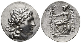 THRACE, Kings of. Lysimachos. 323-281 BC. AR Tetradrachm (33mm, 16.9 g ). Byzantion mint. Circa Late 3rd Century BC. Head of deified Alexander right /...