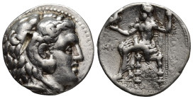 MACEDONIAN KINGDOM: Alexander III the Great. Silver tetradrachm (26mm, 17 g). Babylon, during second satrapy of Seleucus, 311-305 BC. Head of young He...