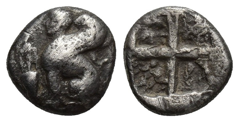 ISLANDS of IONIA, Chios. Circa 400-380 BC. AR Hemidrachm (11mm, 1.65 g). Sphinx ...