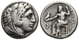 Kingdom of Macedon, Alexander III 'the Great' AR Tetradrachm. (25mm, 16.7 g) Struck under Antipater. Amphipolis, circa 325-323/2 BC. Head of Herakles ...