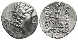 Kings of Cappadocia, Ariarathes IX Eusebes Philopator (101-87 BC), Drachm, Dated regnal year IΓ/13; AR (17mm, 3.6 g); Diademed head r., Rv. ΒΑΣΙΛEΩΣ -...