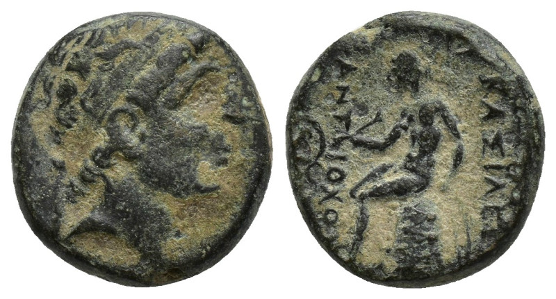 SELEUKID KINGS of SYRIA. Antiochos I Soter. 281-261 BC. Æ (15mm, 4 g). Antioch o...