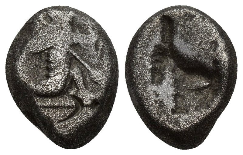 Kings of Persia (Achaemenids). AR Siglos (13.5mm, 5.2 g), c. 450-400 BC. Obv. Th...